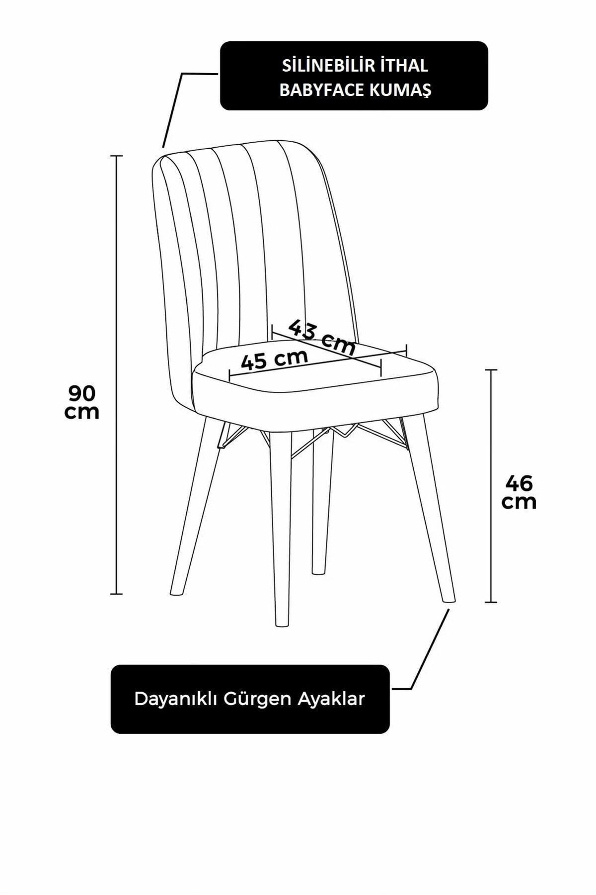 Astera%20Serisi%206%20adet%20Açık%20Gri%20Mutfak%20ve%20Yemek%20Odası%20Sandalyesi%20Baby%20Face%20Silinebilir%20Kumaş